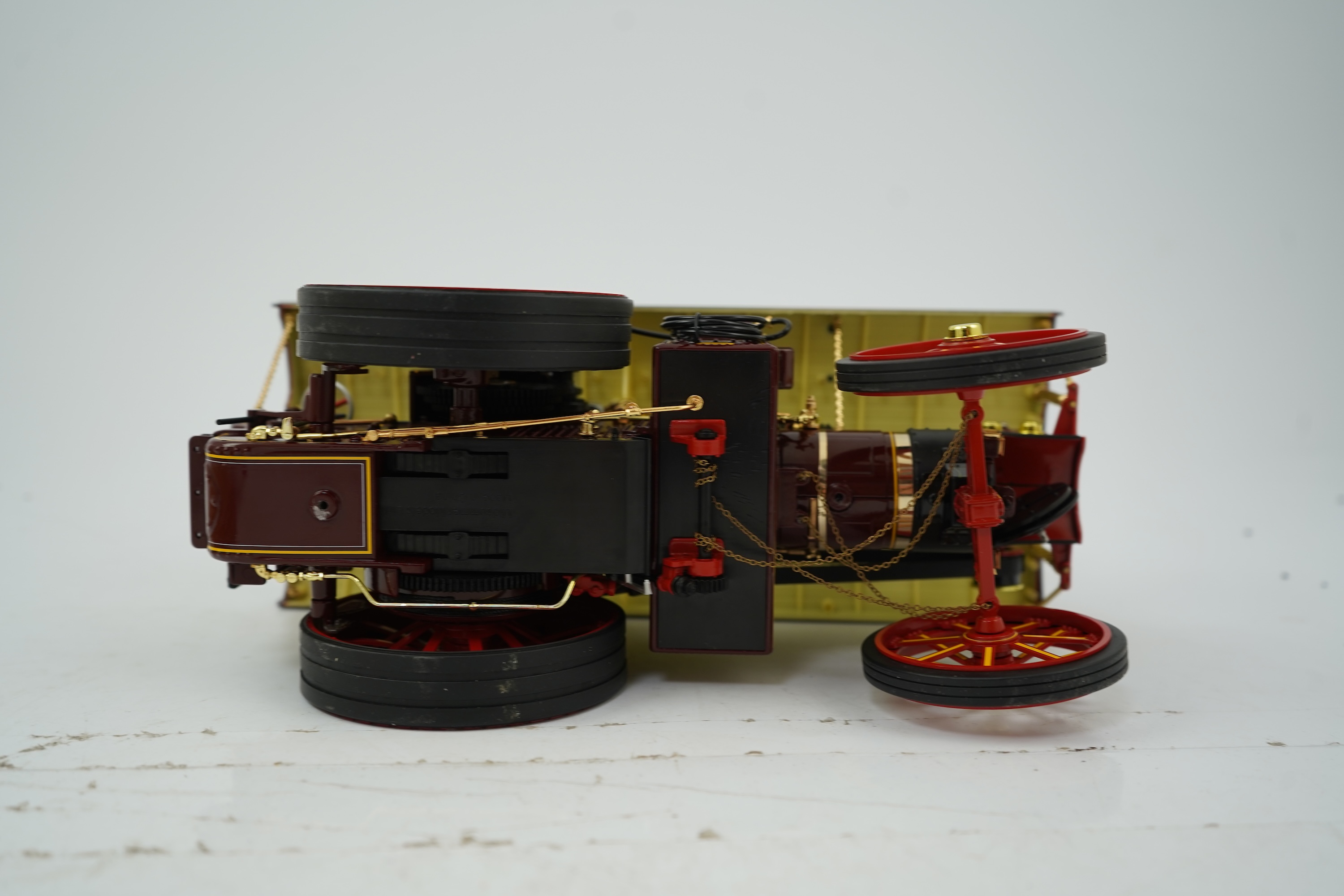 A Midsummer Models Ltd. 1:24 scale model of a Burrell Showman’s Engine, The White Rose of York, in ‘Alfred Payne - Amusement Caterers - Hull’ livery, missing the original card box, but with an oak and Perspex display cas